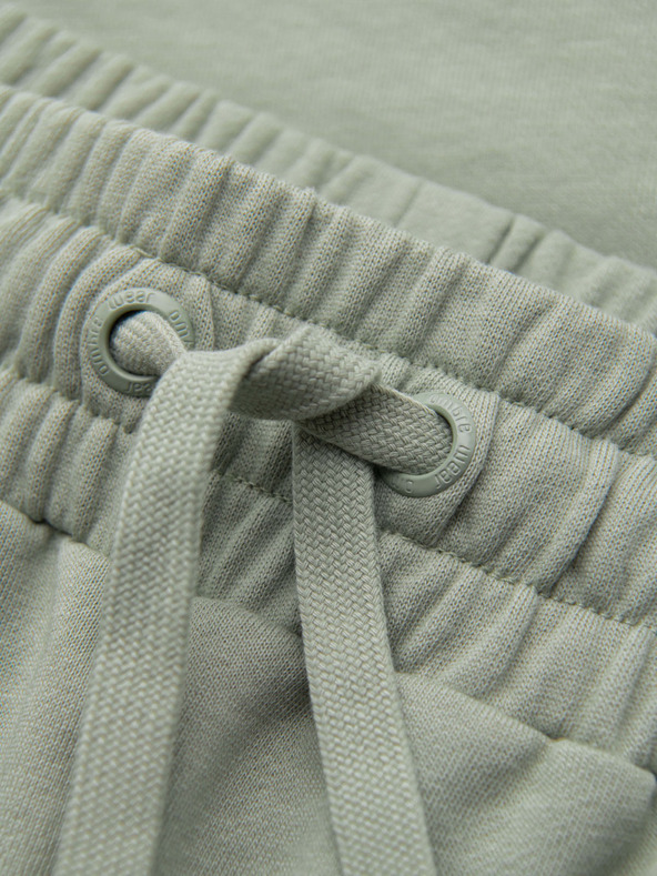 Ombre Clothing Férfi rövidnadrág REGULAR FIT francia frottír kötöttből - pasztell zöld V3 OM-SRSK-0196 Ombre Clothing