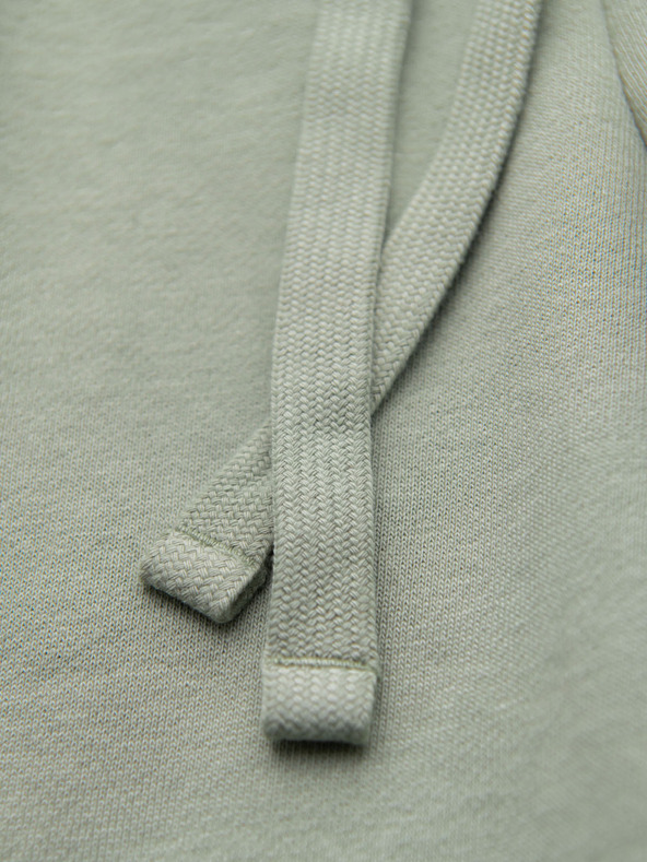 Ombre Clothing Férfi rövidnadrág REGULAR FIT francia frottír kötöttből - pasztell zöld V3 OM-SRSK-0196 Ombre Clothing