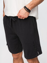 Ombre Clothing Férfi rövidnadrág REGULAR FIT francia frottír kötöttből - fekete V4 OM-SRSK-0196 Ombre Clothing