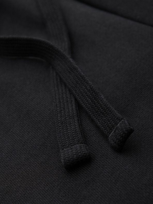 Ombre Clothing Férfi rövidnadrág REGULAR FIT francia frottír kötöttből - fekete V4 OM-SRSK-0196 Ombre Clothing