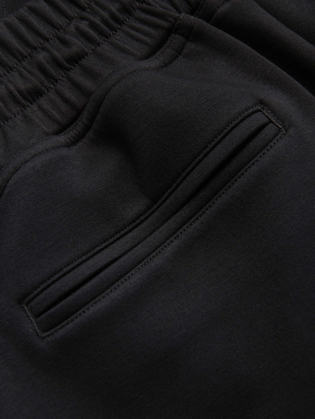 Ombre Clothing Férfi rövidnadrág REGULAR FIT sima kötöttből - fekete V1 OM-SRBC-0153 Ombre Clothing