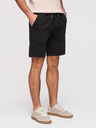Ombre Clothing Férfi rövidnadrág REGULAR FIT sima kötöttből - fekete V1 OM-SRBC-0153 Ombre Clothing