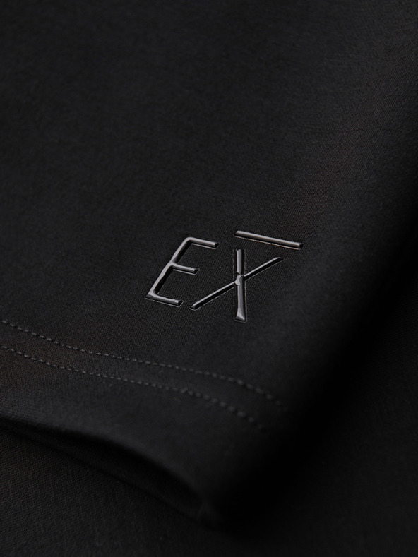 Ombre Clothing Férfi rövidnadrág REGULAR FIT sima kötöttből - fekete V1 OM-SRBC-0153 Ombre Clothing