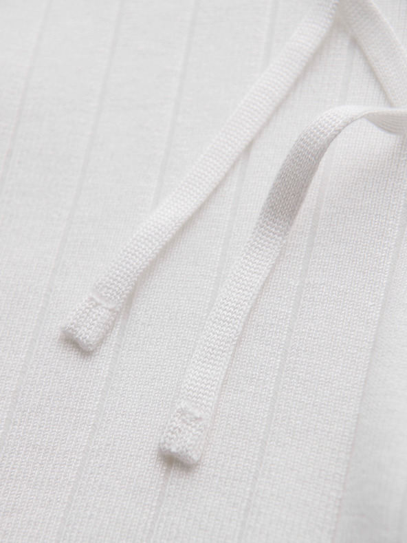 Ombre Clothing Férfi viszkóz strukturált rövidnadrág REGULAR - fehér V1 OM-SRCS-0203 Ombre Clothing