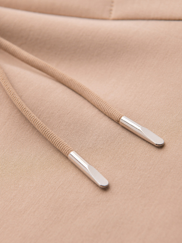 Ombre Clothing Férfi rövidnadrág REGULAR FIT sima kötöttből - bézs V3 OM-SRBC-0153 Ombre Clothing