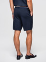 Ombre Clothing Férfi strukturált viszkóz rövidnadrág REGULAR - sötét kék V2 OM-SRCS-0203 Ombre Clothing