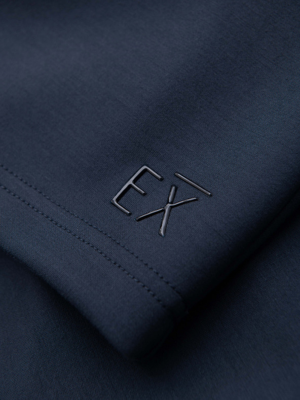 Ombre Clothing Férfi sima kötött rövidnadrág REGULAR FIT - sötét kék V4 OM-SRBC-0153 Ombre Clothing