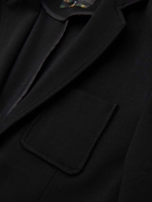 Ombre Clothing Férfi fekete zakó SLIM finom textúrával