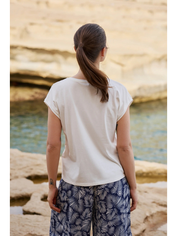 Moodo Moodo fehér pamut csipke blúz