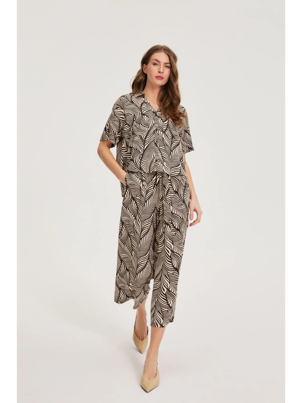 Moodo Moodo viszózos culottes nadrág