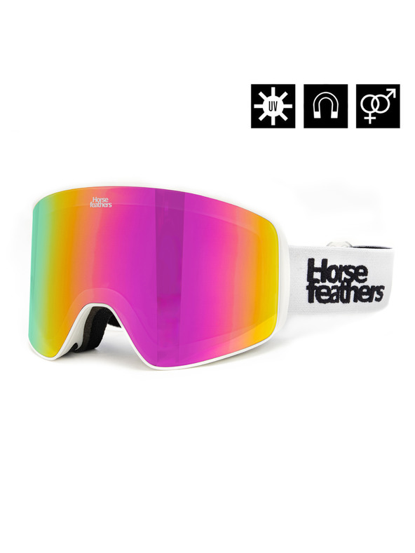 Horsefeathers Snowboard szemüveg Lynx - white/mirror pink