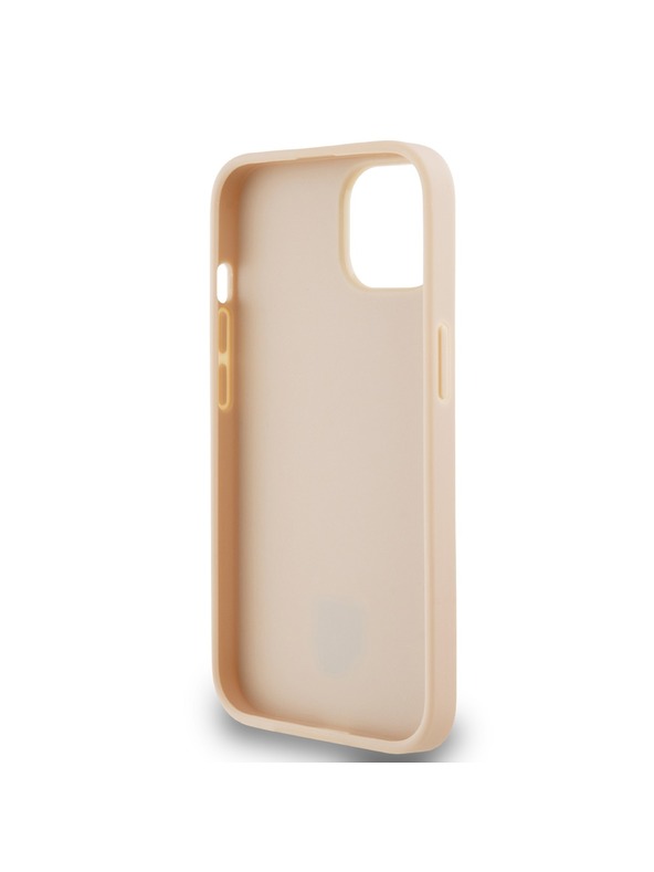 DKNY PU bőr kockás mintás és csíkos hátlapi borító iPhone 13 rózsaszín DKNY rózsaszínhez