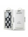 DKNY PC/TPU kockás mintás hátsó borító iPhone 15 Pro készülékhez Fekete DKNY