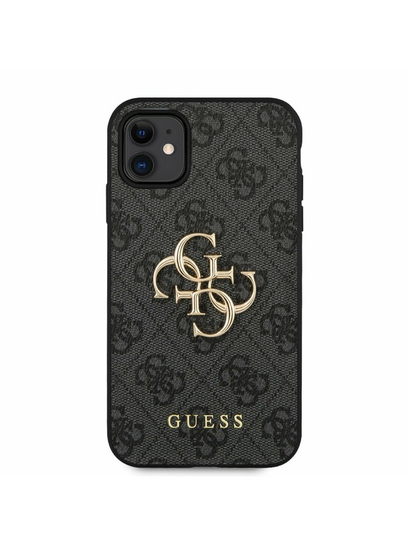 Guess Guess PU 4G fém logós hátlap iPhone 11 készülékhez Szürke