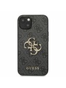 Guess PU 4G Metal Logo Zadní Kryt pro iPhone 13 Grey Telefontok