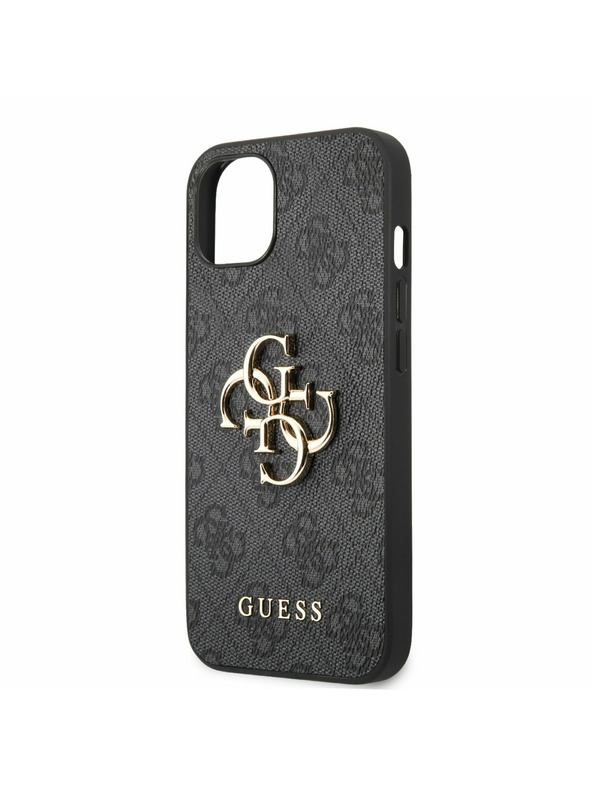 Guess PU 4G Metal Logo Zadní Kryt pro iPhone 13 Grey Telefontok