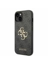 Guess PU 4G Metal Logo Zadní Kryt pro iPhone 14 Grey Telefontok