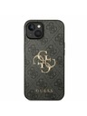 Guess PU 4G Metal Logo Zadní Kryt pro iPhone 14 Grey Telefontok