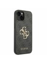 Guess PU 4G Metal Logo Zadní Kryt pro iPhone 14 Grey Telefontok
