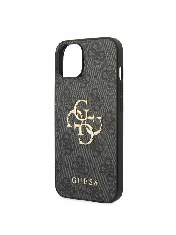 Guess PU 4G Metal Logo Zadní Kryt pro iPhone 14 Grey Telefontok
