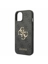 Guess PU 4G Metal Logo Zadní Kryt pro iPhone 14 Grey Telefontok