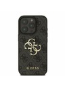 Guess Guess PU 4G Fém Logo Hátlap iPhone 16 Pro Max Grey