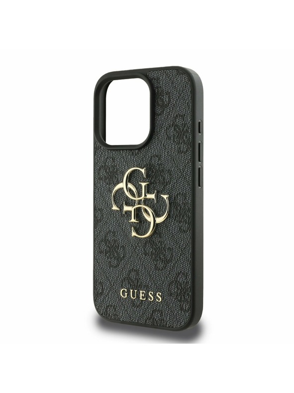 Guess Guess PU 4G Fém Logo Hátlap iPhone 16 Pro Max Grey