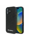 Karl Lagerfeld Karl Lagerfeld PU Steppelt Minta Hátlap iPhone 16 Fekete