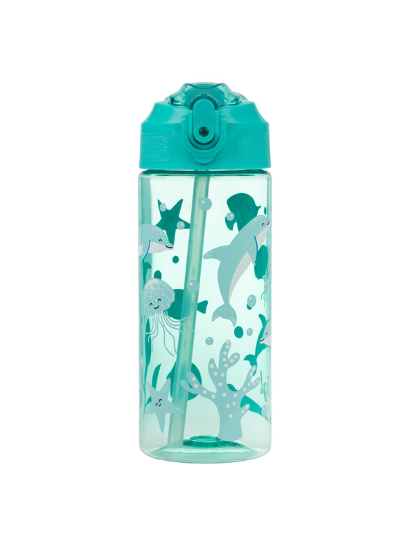 BAAGL  BAAGL Tritán ivópalack szívószállal Delfin 500 ml