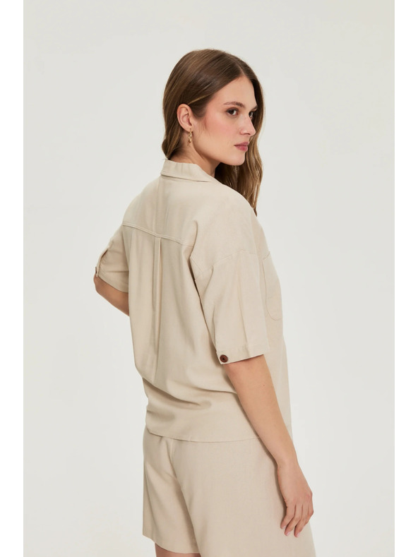 Moodo Rövid ujjú ing bézs Moodo