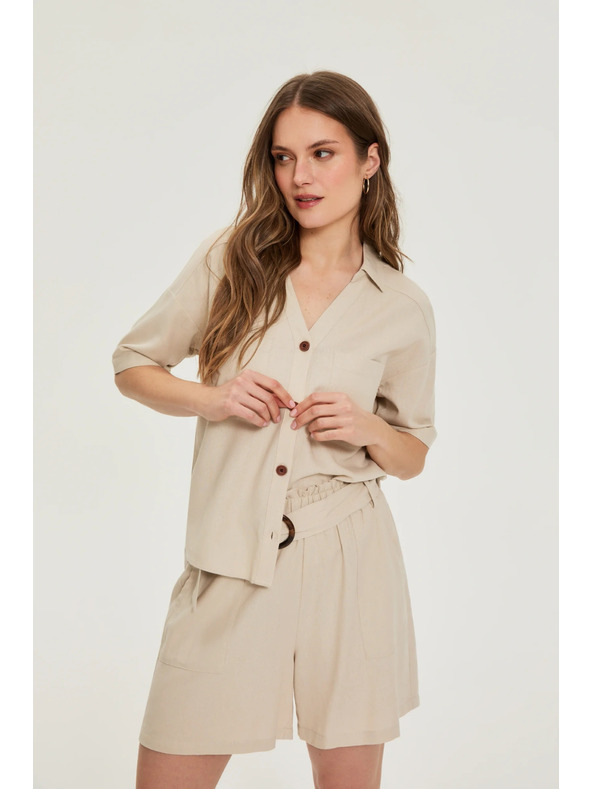 Moodo Rövid ujjú ing bézs Moodo