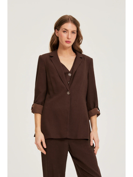 Moodo Lenvászon keverékű nőszemélyes barna Moodo