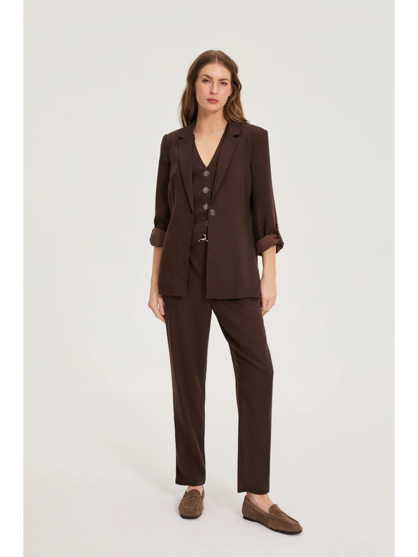 Moodo Lenvászon keverékű nőszemélyes barna Moodo