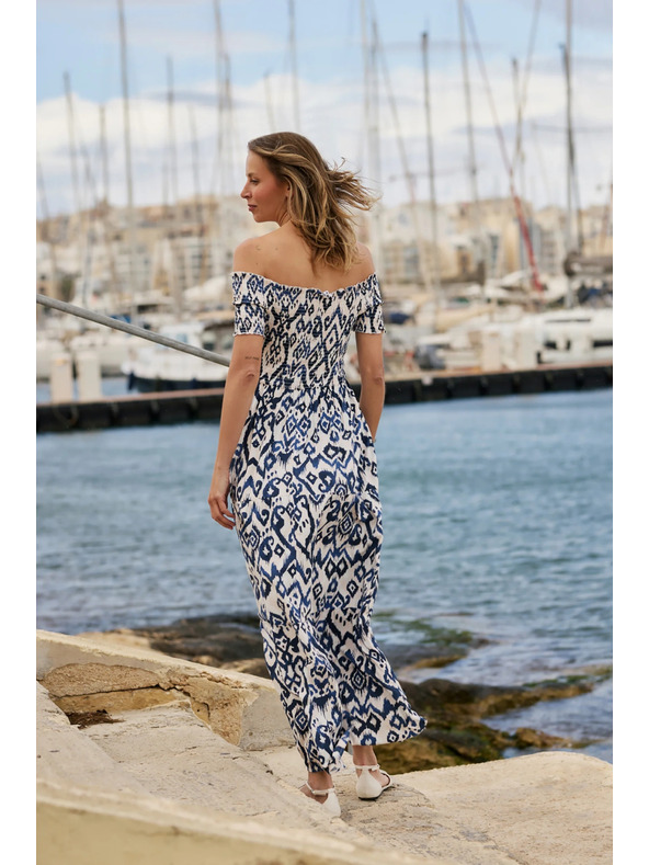 Moodo Hosszú viszkóz ruha fehér Moodo