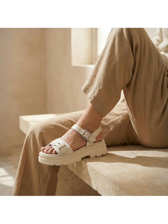 Geox Krém női szandál Geox Adacter S B