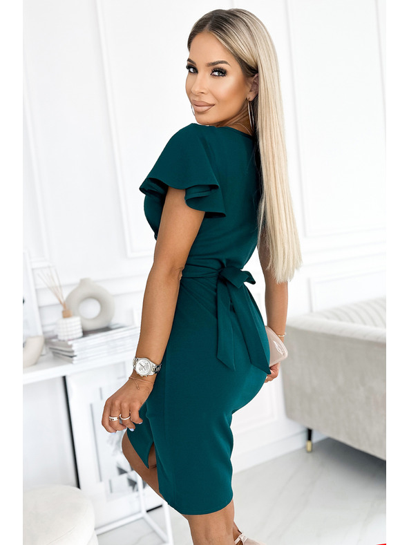 numoco NINA ceruza nyakkivágású ruha - zöld Numoco NINA Numoco NINA