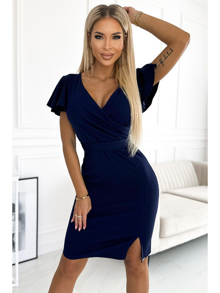 numoco Táska nyakkivágású ruha - sötétkék Numoco NINA