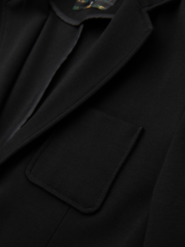 Ombre Clothing Férfi fekete zakó SLIM finom textúrával