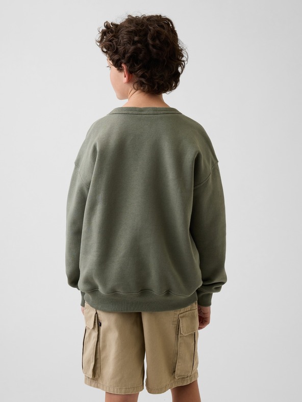 GAP Gyerek pulóver logóval és fleece béléssel GAP