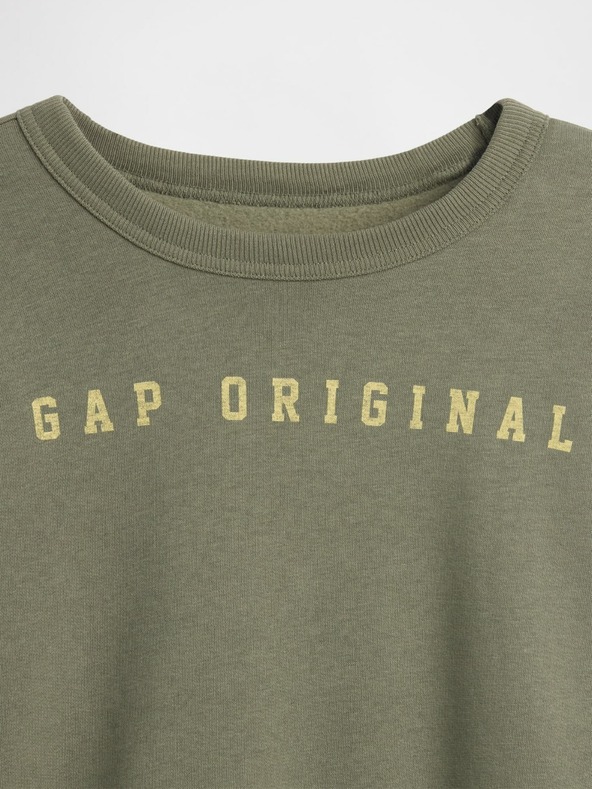 GAP Gyerek pulóver logóval és fleece béléssel GAP