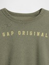 GAP Gyerek pulóver logóval és fleece béléssel GAP