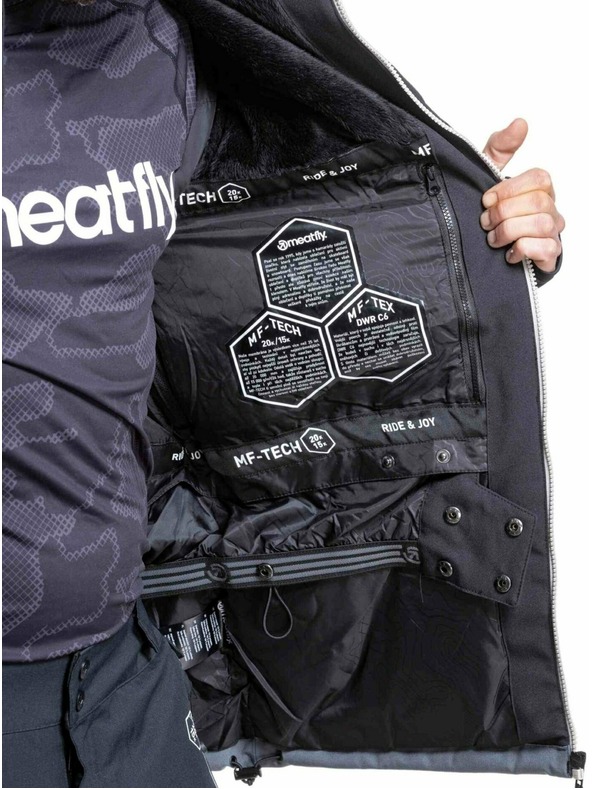 Meatfly Meatfly férfi SNB & SKI dzseki Helios Dark Grey / Black