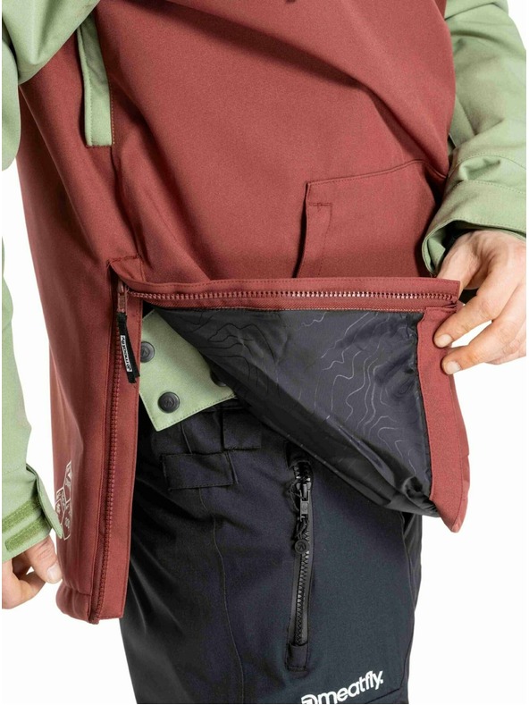 Meatfly Meatfly férfi SNB & SKI dzseki Slinger Oil Green / Merlot