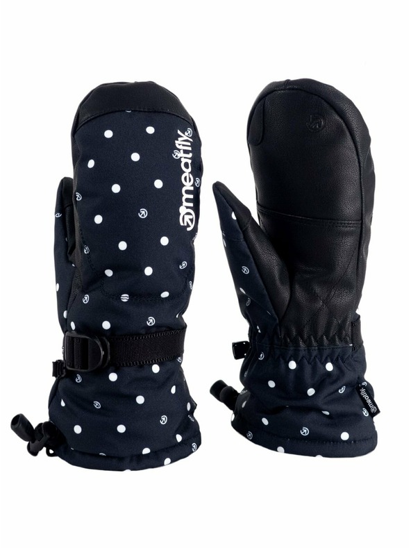 Meatfly Meatfly női kesztyű Manson Black Dots