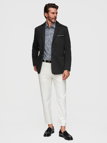 Ombre Clothing Férfi kötött zakó SLIM FIT szabásban - fekete V5 M170 Ombre Clothing