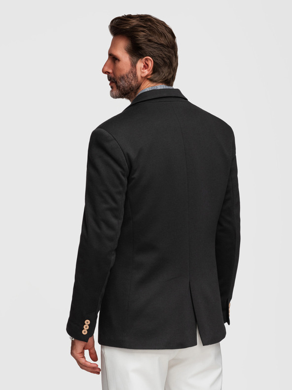 Ombre Clothing Férfi kötött zakó SLIM FIT szabásban - fekete V5 M170 Ombre Clothing