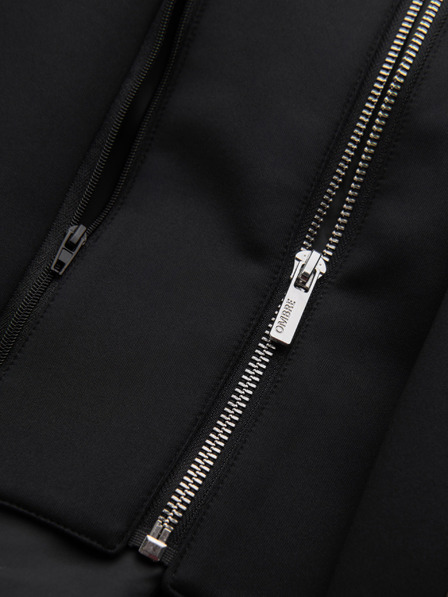 Ombre Clothing Stílusos férfi zakó eltávolítható béléssel és állítható kapucnival - fekete V1 M168 Ombre Clothing