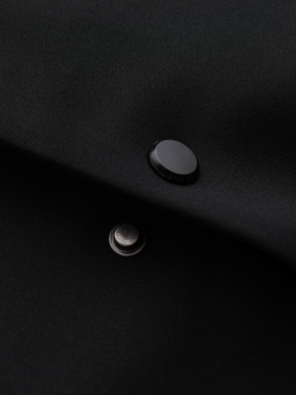 Ombre Clothing Stílusos férfi zakó eltávolítható béléssel és állítható kapucnival - fekete V1 M168 Ombre Clothing