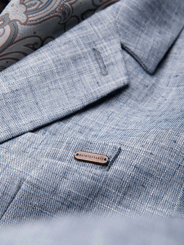 Ombre Clothing Férfi zakó REGULAR szabásban vászonnal - világoskék V4 M169 Ombre Clothing