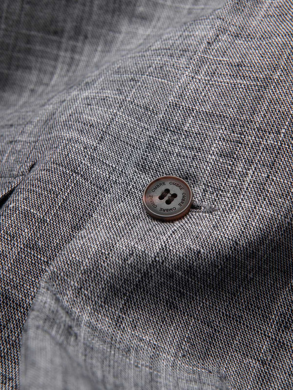 Ombre Clothing Férfi zakó REGULAR szabásban vászonnal - grafitszürke V5 M169 Ombre Clothing